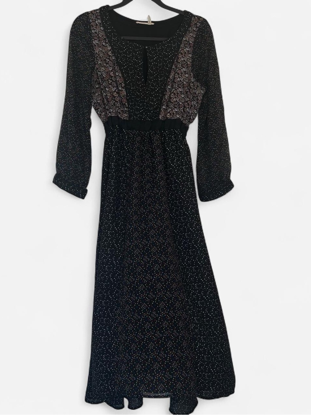 Anthropologie Floreat Countryside Mixed Print Maxi Dress Size 10